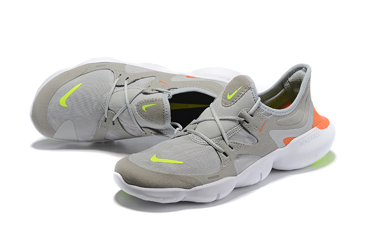 2020 Men Nike Free 5.0 Grey White Green Running Shoes